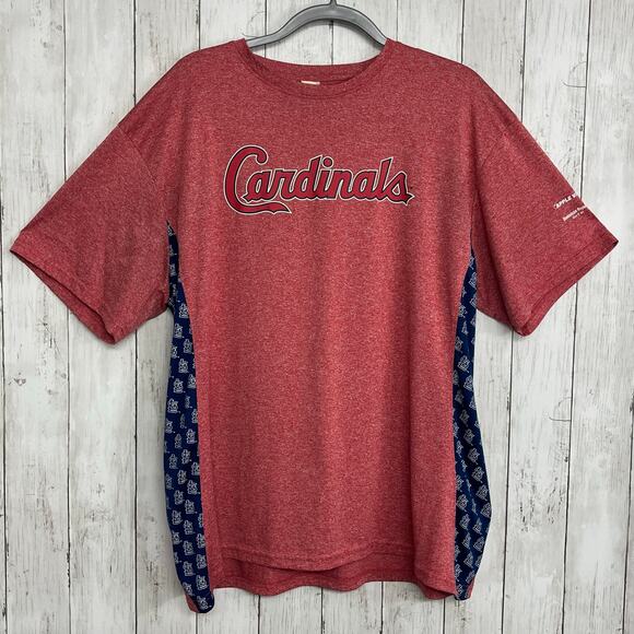 St Louis Cardinals Short Sleeve Mini Logo Baseball Silky T-Shirt - Picture 1 of 7
